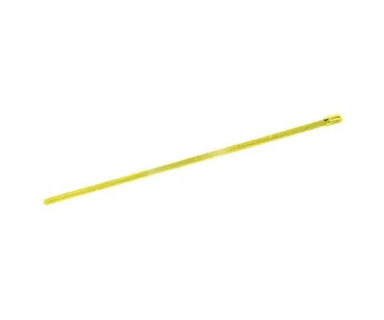 64-0487-29　RS Yellow Polyester Coated Stainless Steel Roller Ball Cable Tie, 200mm x 7.9 mm　743-6254