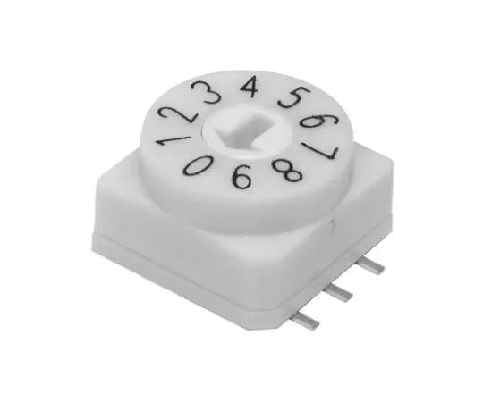 64-0348-98　KNITTER-SWITCH, 16 Position, Hexadecimal Rotary Switch, 25 mA @ 24 V dc, Through Hole　SMR60016