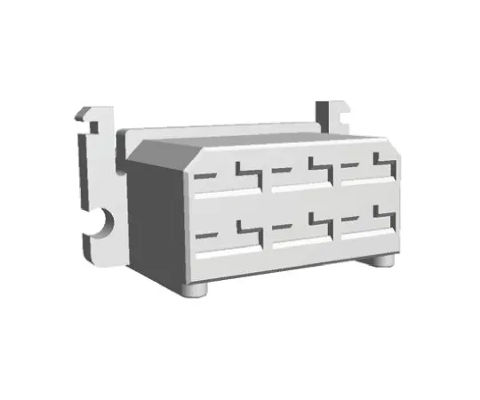 64-0393-40　TE Connectivity FASTIN-FASTON .250 Series, 6 Way Nylon Crimp Cover, Natural　171432-1