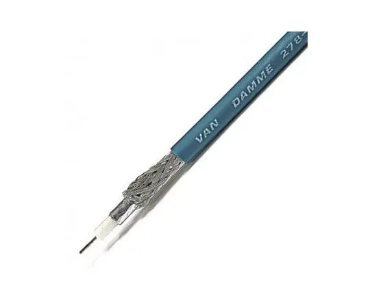 64-0596-54　Van Damme Blue Unterminated to Unterminated RG59/U, RG6/U Coaxial Cable, 75 Ω 3.10 mm ± 0.15 OD 100m, HD Vision　278-775-000