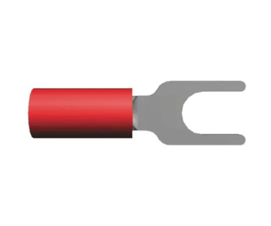 64-0391-67　TE Connectivity PLASTI-GRIP Series Insulated Crimp Spade Connector, 0.26mm² to 1mm², 22AWG to 16AWG, M4 Stud Size, Red　171551-1