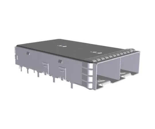 64-0371-96　TE Connectivity SFP+ Series 2 Port SFP Cage, Press-Fit Termination　2007263-1