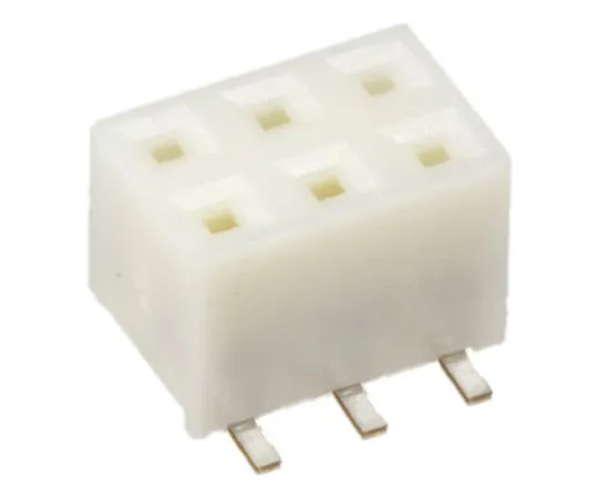 64-0640-61　Hirose A3 Series 2mm Pitch 6 Way 2 Row Straight PCB Socket, Surface Mount, Solder Termination　A3-6DA-2SV(71)
