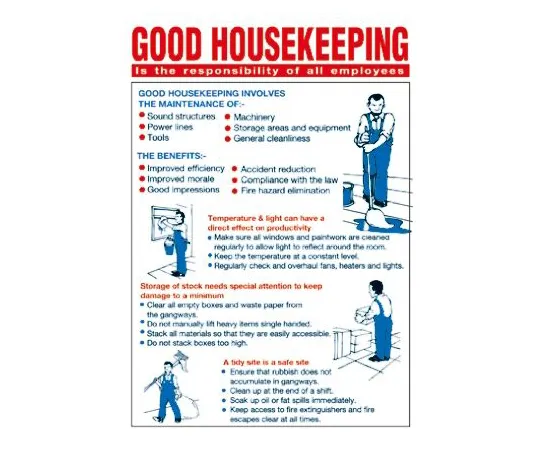 64-0567-01　RS PRO Good Ho***keeping Safety Wall Chart, PP, English, 450 mm, 600mm　763-2128