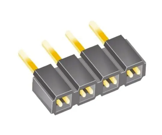 64-0594-83　Samtec SLW Series 2.54mm Pitch 4 Way 1 Row Straight PCB Socket, Through Hole, Solder Termination　SLW-104-01-G-S