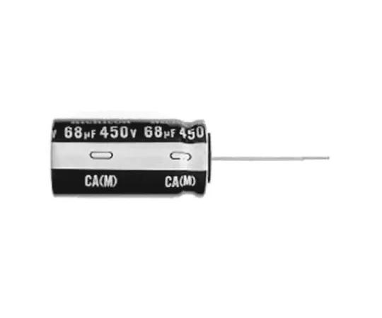 64-0467-11　Nichicon 22μF 450V dc Aluminium Electrolytic Capacitor, Through Hole 16 (Dia.) x 25mm +105°C 16mm 7.5mm　UCA2W220MHD