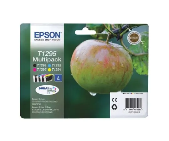 64-0423-66　Epson T1295 Black, Cyan, Magenta, Yellow Ink Cartridge　C13T12954010