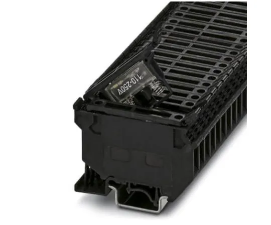 64-0636-79　Phoenix Contact, Black, UK5-HESILA 250 Series, 6.3A Single F***d DIN Rail Terminal　3004142