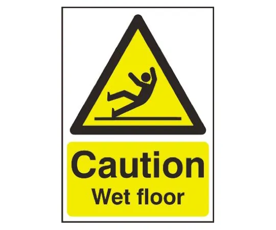 64-0566-49　RS PRO Wet Floor Sign (English), Black/Yellow PP　763-1759