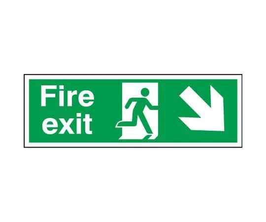 64-0566-56　RS PRO Plastic Fire Safety Sign, FIRE EXIT Sign With English Text, 450 x 150mm　763-1793