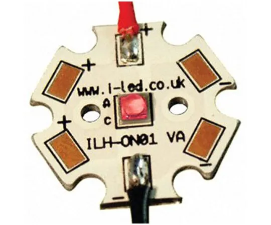 64-0406-61　ILS ILH-ON01-RED1-SC201-WIR200., OSLON1 PowerStar Circular LED Array, 1 Red LED　ILH-ON01-RED1-SC201-WIR200.