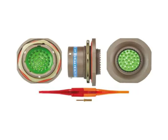 64-0573-06　Souriau 8LT Series, 32 Way Panel Mount MIL Spec Circular Connector Receptacle, Pin Contacts,Shell Size 19, Bayonet　8LT719B32PN