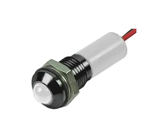 64-0410-11　RS PRO White Indicator, 24 V dc, 6mm Mounting Hole Size, Lead Wires Termination, IP67　722-7895