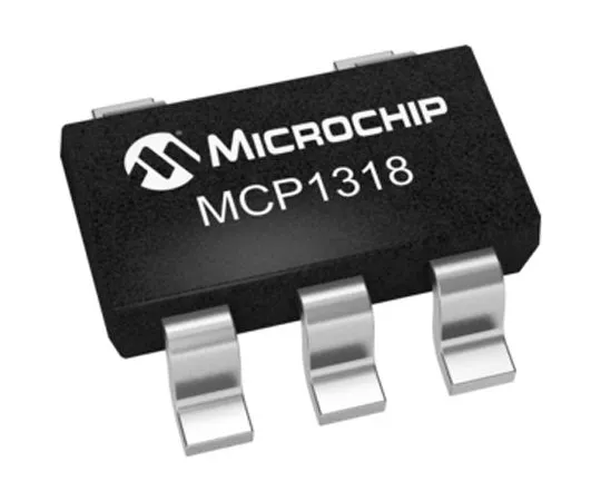 64-0458-95　Microchip MCP1318T-29LE/OT, Voltage Supervisor 2.9V, WDT, Reset Input 5-Pin, SOT-23　MCP1318T-29LE/OT