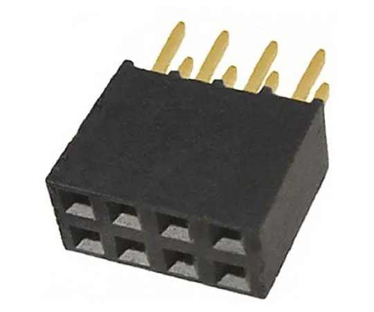 64-0580-46　Samtec SSQ Series 2.54mm Pitch 8 Way 2 Row Straight PCB Socket, Through Hole, Solder Termination　SSQ-104-01-G-D