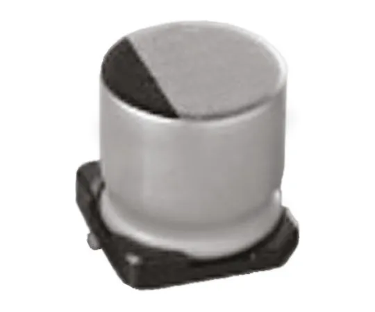 64-0464-06　Nichicon 100μF 25V dc Aluminium Electrolytic Capacitor, Surface Mount 8 (Dia.) x 10mm +105°C 8mm 3.1mm　UUX1E101MNL1GS