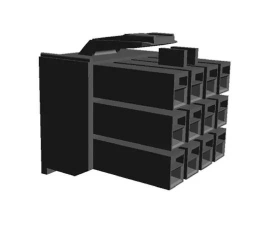 64-0385-21　TE Connectivity AMP Universal Power Male Connector Housing, 3.96mm Pitch, 12 Way, 3 Row　176278-9