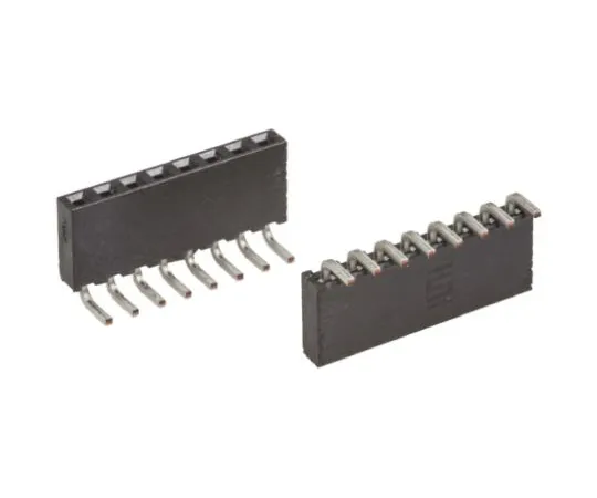 64-0595-09　Samtec SQT Series 2mm Pitch 6 Way 1 Row Right Angle PCB Socket, Through Hole, Solder Termination　SQT-106-01-L-S-RA