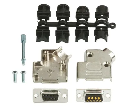 64-0583-06　15 Way D-Sub Socket Connector Kit With Contact Insert, D-sub Socket Connector, Hood, UNC 4-40 Thumb Screws　D45ZK15-DM15S-K