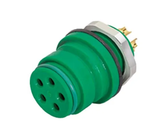 64-0445-38　Binder 720 Series Miniature Panel Mount Connector, 8 contacts Socket　99-9128-70-08
