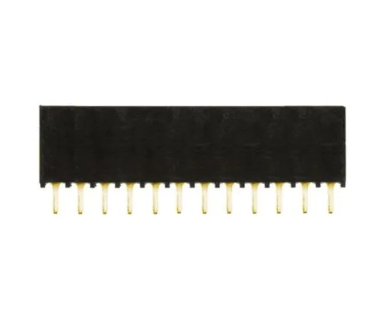 64-0580-49　Samtec SSQ Series 2.54mm Pitch 12 Way 1 Row Straight PCB Socket, Through Hole, Solder Termination　SSQ-112-01-G-S