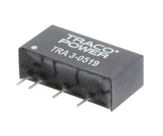 64-0607-13　TRACOPOWER TRA 3 3W Isolated DC-DC Converter Through Hole, Voltage in 10.8 → 13.2 V dc, Voltage out 12V dc　TRA 3-1212