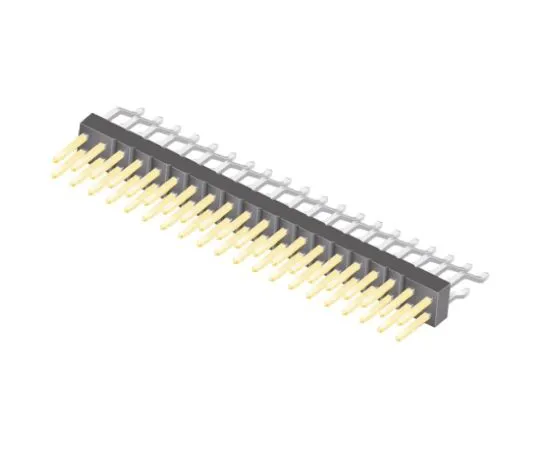 64-0590-40　Samtec TSM, 40 Way, 2 Row, Right Angle Pin Header　TSM-120-02-L-DH