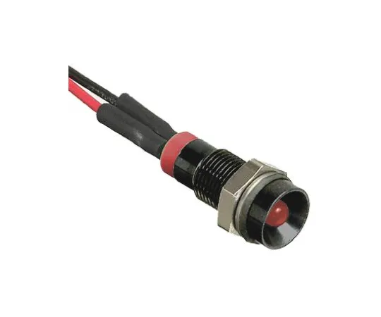 64-0410-09　RS PRO Red Indicator, 24 V dc, 6mm Mounting Hole Size, Lead Wires Termination, IP67　722-7842