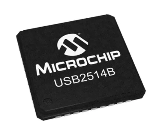 64-0622-18　Microchip, USB Controller, USB 2.0 at 480Mbps, 3.3 V, 36-Pin QFN　USB2514B-AEZC