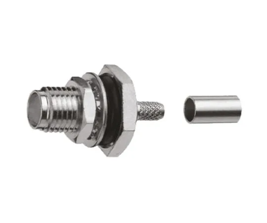 64-0350-13　Telegartner Straight 50Ω Panel Mount Bulkhead Fitting SMA Bulkhead, Crimp Termination RG58 C/U　J01151R0001
