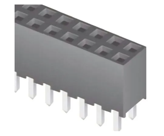 64-0595-31　Samtec SQW Series 2mm Pitch 4 Way 2 Row Straight PCB Socket, Through Hole, Solder Termination　SQW-102-01-L-D