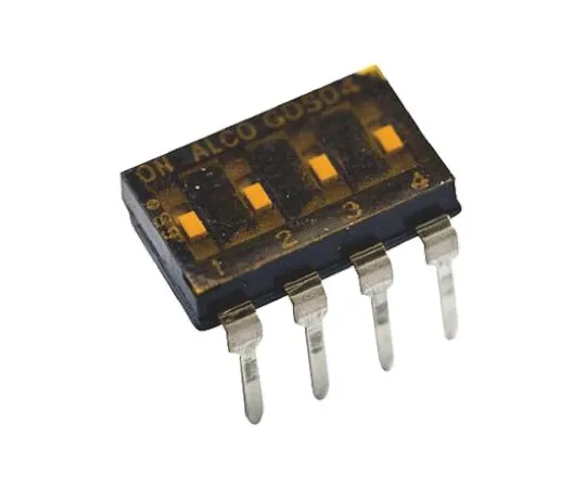 64-0374-69　4 Way Through Hole DIP Switch SPST　1825006-5