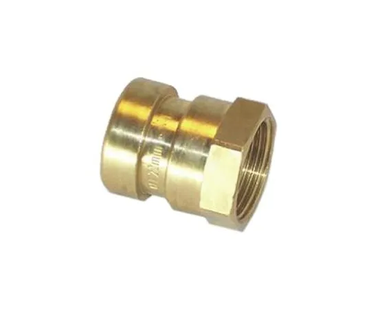 64-0352-19　Copper Pipe Fitting Coupler 15mm 1/2 in G Female　75510