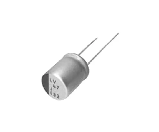 64-0360-35　Nichicon 27μF 63V dc Aluminium Polymer Capacitor, Through Hole 8 (Dia.) x 12mm +105°C 8mm 3.5mm　PLV1J270MDL1