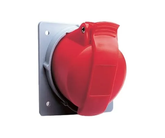 64-0406-98　ABB Easy & Safe Series, IP44 Red Panel Mount 3P+N+E Right Angle Industrial Power Socket, Rated At 32A, 415 V　2CMA170044R1000  432RAM6