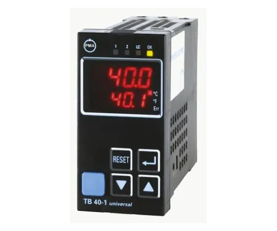 64-0450-36　P.M.A TB 40-1 PID Temperature Controller, 96 x 48 (1/8 DIN)mm, 3 Output Relay, 90 → 250 V ac Supply Voltage　TB40-100-0000D-D00