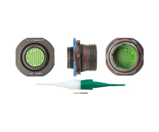 64-0573-93　Souriau 8D Series, 55 Way Panel Mount MIL Spec Circular Connector Receptacle, Pin Contacts,Shell Size 17, Screw　8D717Z35PN
