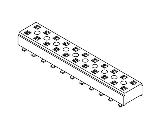 64-0590-10　Samtec CLT Series 2mm Pitch 10 Way 2 Row Straight PCB Socket, Surface Mount, Solder Termination　CLT-105-02-L-D