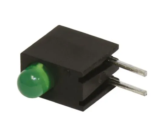 64-0516-94　Bivar H101CGD, Green Right Angle PCB LED Indicator, Through Hole 2.8 V　H101CGD