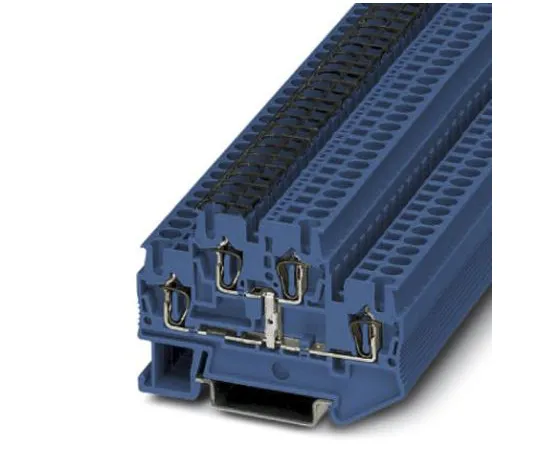 64-0637-13　Phoenix Contact, STTB 2.5-PV BU Series , 500 V Spring Cage, Spring Cage Termination　3035108