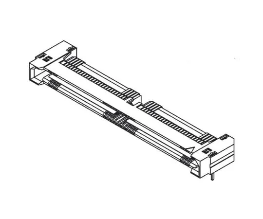 64-0593-78　Samtec QRF8 Series 0.8mm Pitch 52 Way 2 Row Right Angle PCB Socket, Surface Mount, Solder Termination　QRF8-026-01-L-RA-GP