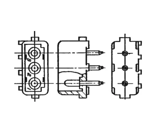 64-0348-75　TE Connectivity Commercial MATE-N-LOK, 4 Way, 1 Row, Straight PCB Header　350543-1