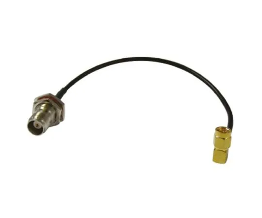 64-0557-58　200mm AV Cable Female TNC Bulkhead Straight to Male SMA Right Angle Male x 1 SMA Right Angle　CBA-TNCF-SMAMR