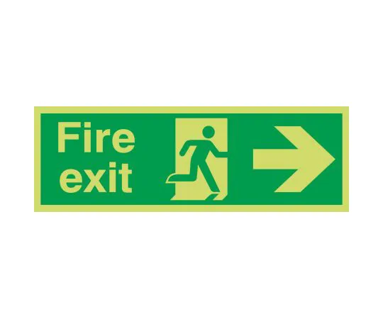 64-0566-81　RS PRO Plastic Fire Safety Sign, Exit Sign With English Text, 450 x 150mm　763-1935