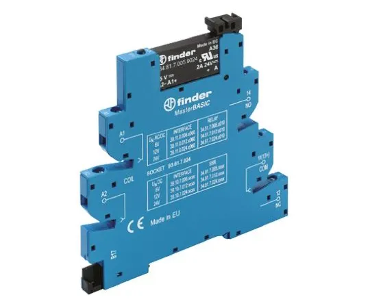 64-0635-58　Finder 6 A SPNO Solid State Relay, DC, DIN Rail, 24 V dc Maximum Load　39.10.7.006.9024