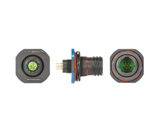 64-0574-22　Souriau 8D Series, 6 Way Panel Mount MIL Spec Circular Connector Receptacle, Pin Contacts,Shell Size 09, Screw　8D7C09Z35PN