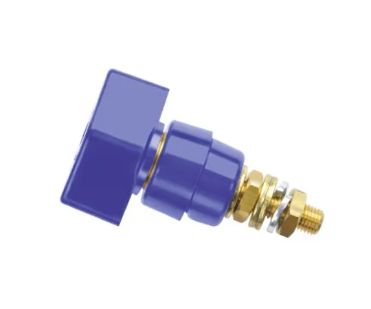 64-0517-76　Schutzinger 4mm Blue Terminal Post, 1kV, 63A, M6 x 0.75 Thread　POL 631 / BL