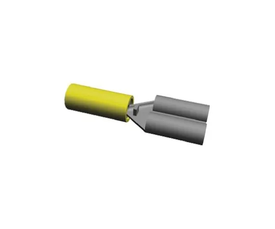 64-0391-64　TE Connectivity PIDG FASTON .187 Series Yellow Insulated Crimp Receptacle, 4.75 x 0.51mm, 0.1mm² to 0.2mm², 26AWG to　641321-1