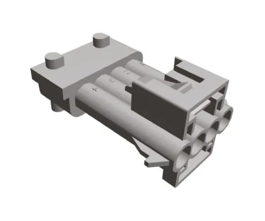 64-0378-09　TE Connectivity Timer Series, 1 Row 4 Way Cable Mount Plug Housing　2-965261-1