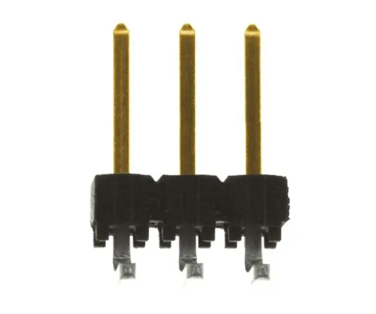64-0590-60　Samtec TSW, 3 Way, 1 Row, Right Angle Pin Header　TSW-103-08-L-S-RA